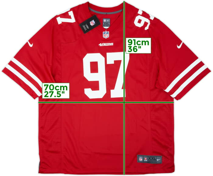 2019-21 San Francisco 49ers Bosa #97 Nike Game Home Jersey (XXL)