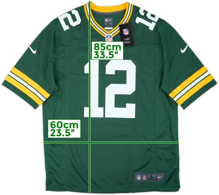 2012-22 Green Bay Packers Rodgers #12 Nike Game Home Jersey (L)