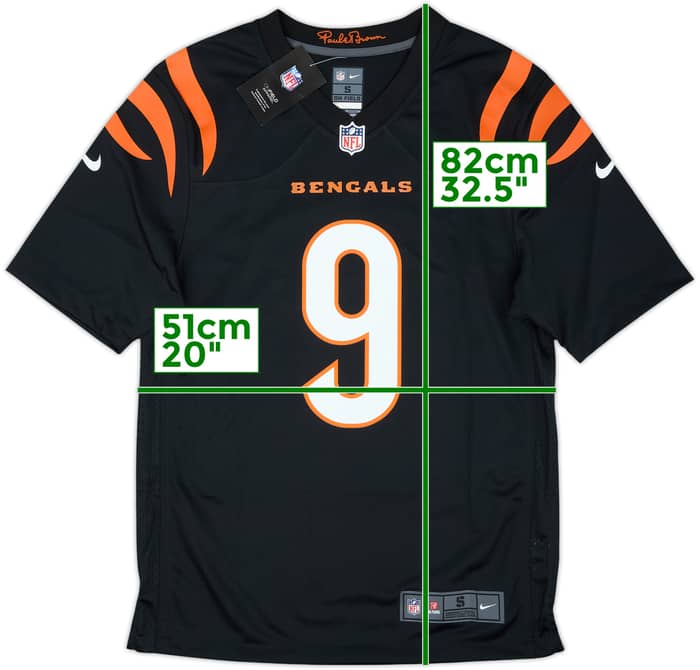 2021-25 Cincinnati Bengals Burrow #9 Nike Game Home Jersey (S)