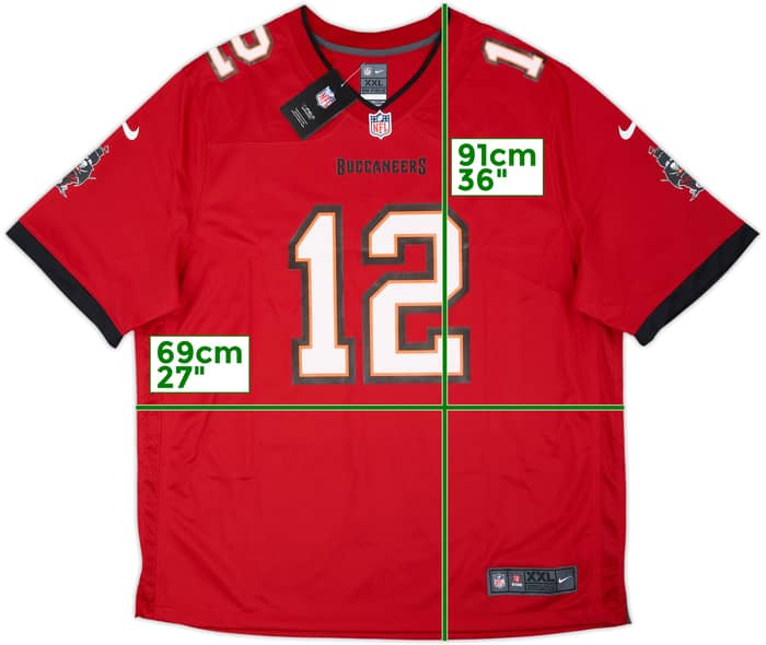 2020-22 Tampa Bay Buccaneers Brady #12 Nike Game Home Jersey (XXL)
