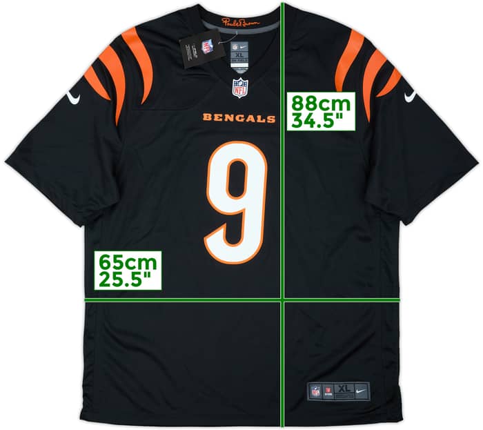2021-25 Cincinnati Bengals Burrow #9 Nike Game Home Jersey (XL)