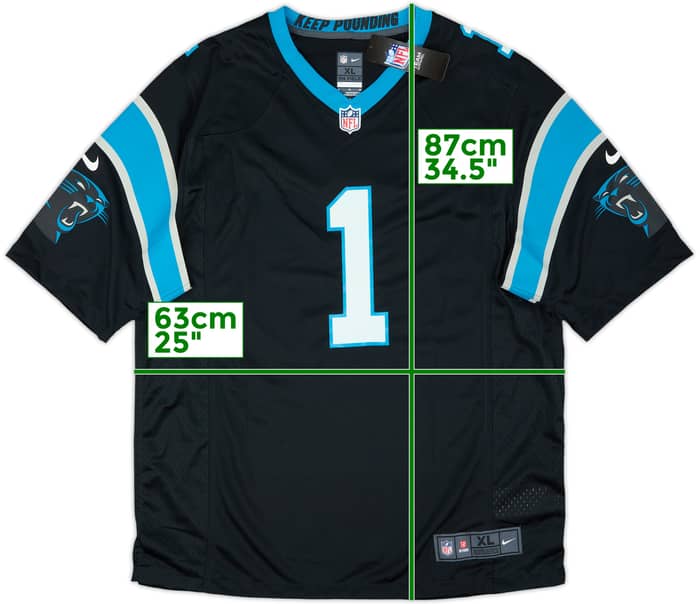 2012-19 Carolina Panthers Newton #1 Nike Game Home Jersey (XL)