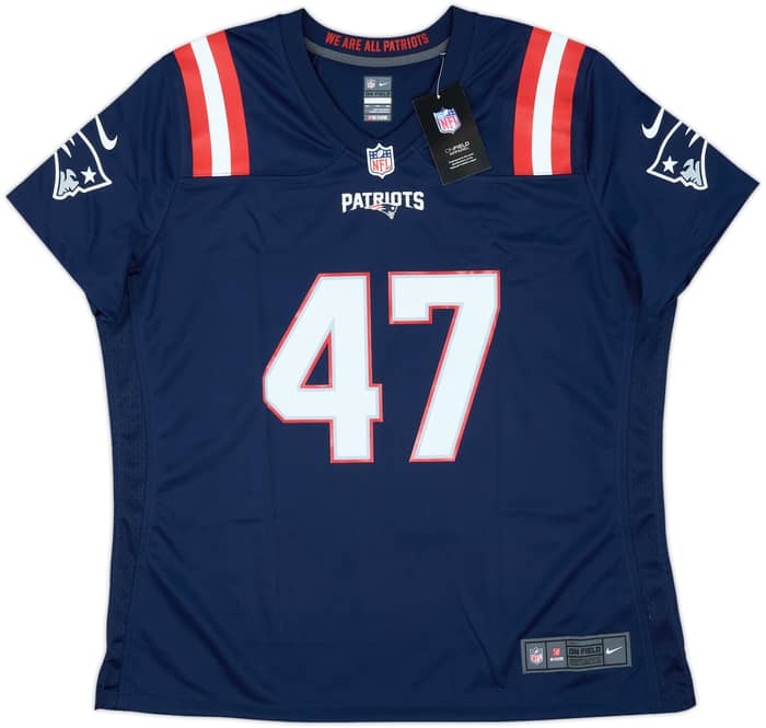 2020-21 New England Patriots Johnson #47 Nike Game Home Jersey Womens (XXL)