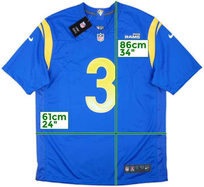 2021 LA Rams Beckham Jr #3 Nike Game Home Jersey (L)
