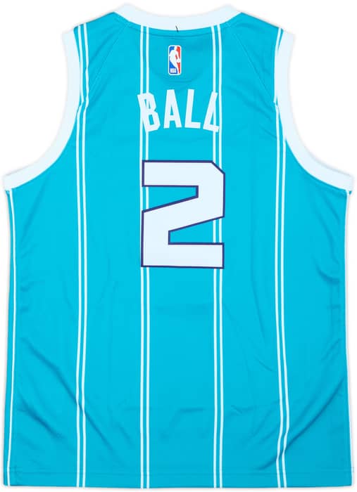 2020-21 Charlotte Hornets Ball #2 Jordan Swingman Away Jersey (M.Boys)