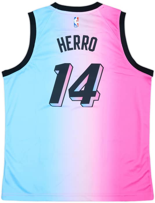 2020-21 Miami Heat Herro #14 Nike Swingman Alternate Jersey (L.Boys)