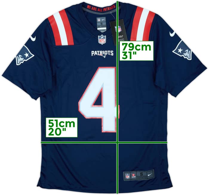 2020-21 New England Patriots Stidham #4 Nike Game Home Jersey (S)