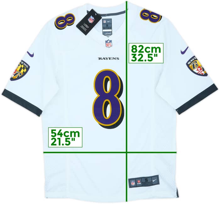 2018-25 Baltimore Ravens Jackson #8 Nike Game Away Jersey (S)