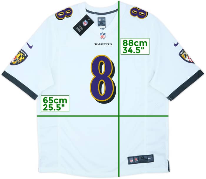 2018-25 Baltimore Ravens Jackson #8 Nike Game Away Jersey (XL)