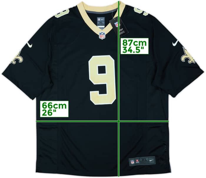 2012-20 New Orleans Saints Brees #9 Nike Game Home Jersey (XL)