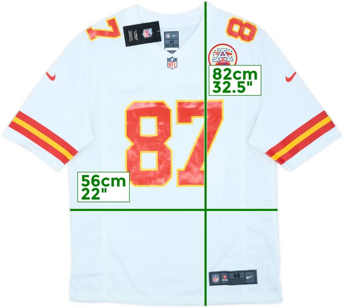 2013-25 Kansas City Chiefs Kelce #87 Nike Game Away Jersey (M)