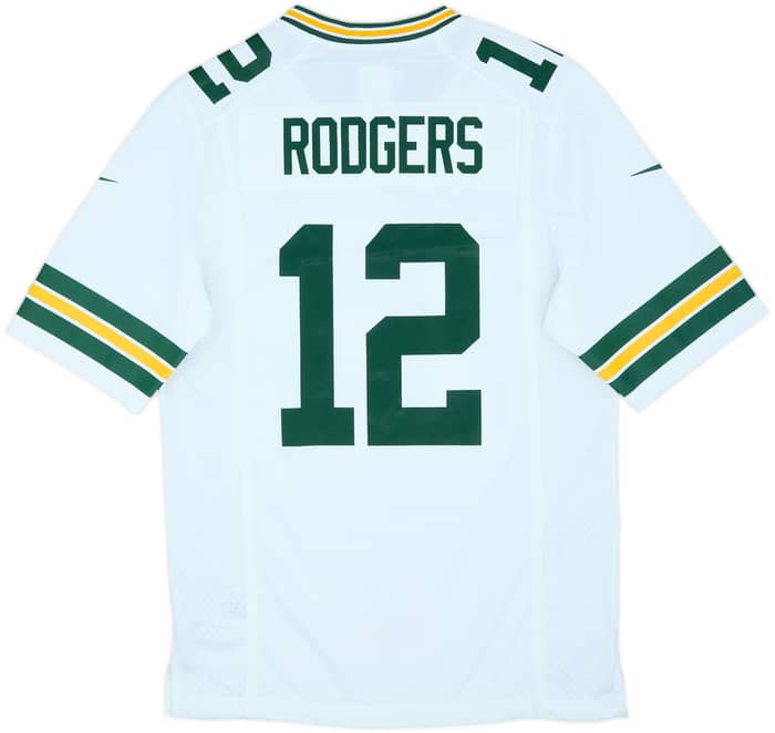 2012-22 Green Bay Packers Rodgers #12 Nike Game Away Jersey (S)