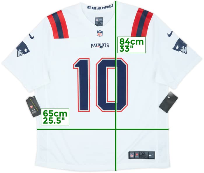 2021-23 New England Patriots Jones #10 Nike Game Away Jersey (XL)