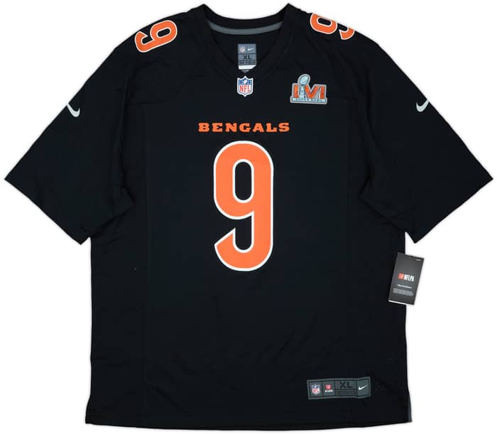 2021 Cincinnati Bengals Burrow #9 Super Bowl LVI Nike Game Jersey (XL)