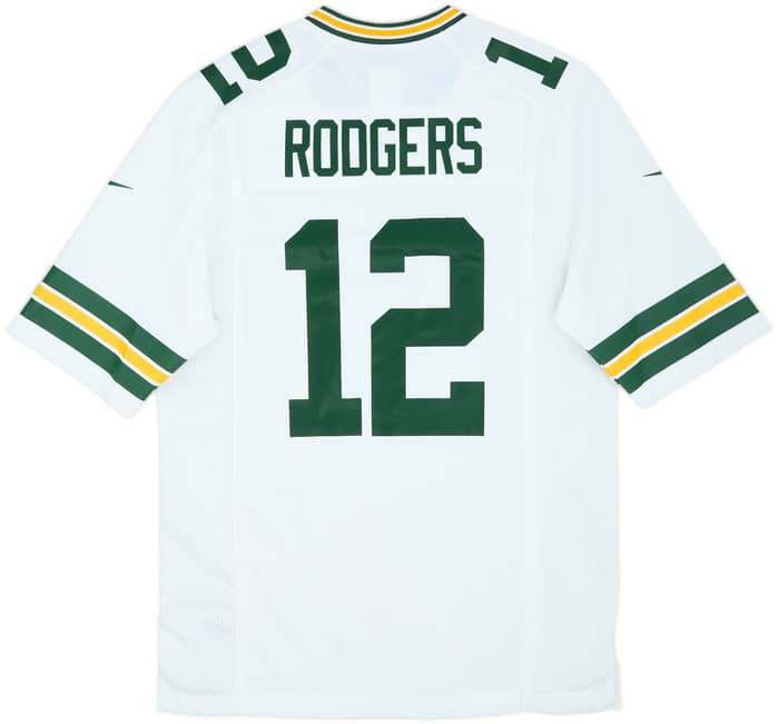 2012-22 Green Bay Packers Rodgers #12 Nike Game Away Jersey (S)