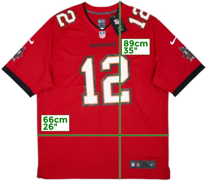 2020-22 Tampa Bay Buccaneers Brady #12 Nike Game Home Jersey (XL)