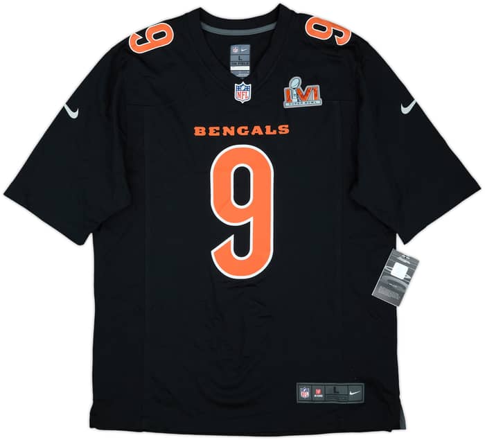 2021 Cincinnati Bengals Burrow #9 Super Bowl LVI Nike Game Jersey (L)