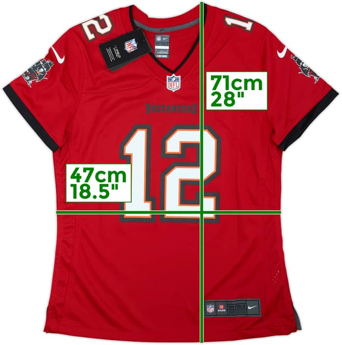 2020-22 Tampa Bay Buccaneers Brady #12 Nike Game Home Jersey Womens (M)