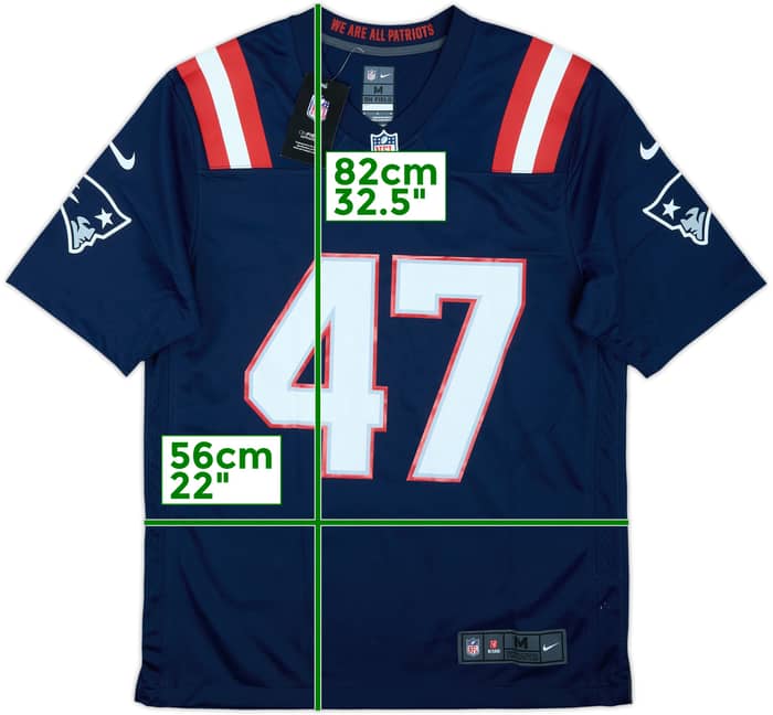 2020-21 New England Patriots Johnson #47 Nike Game Home Jersey (M)