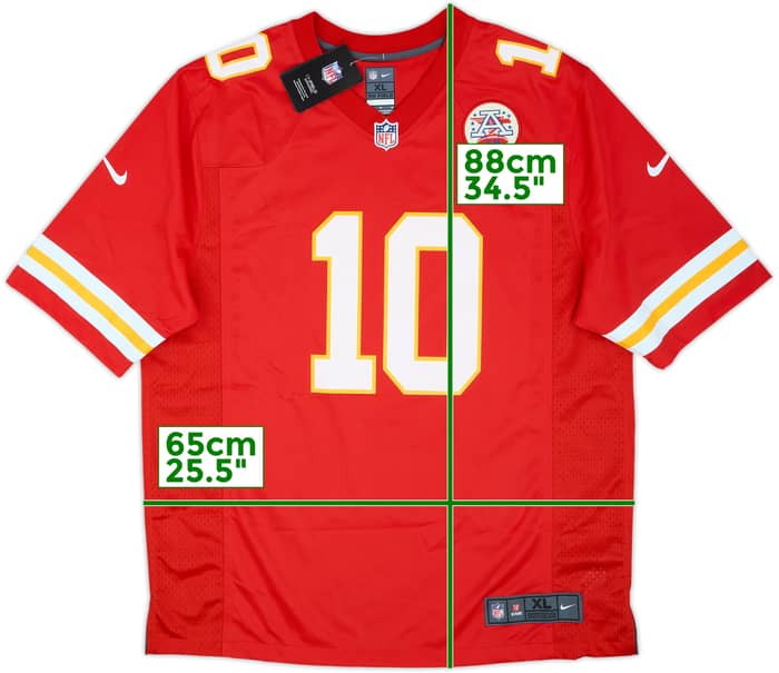 2016-21 Kansas City Chiefs Hill #10 Nike Game Home Jersey (XL)