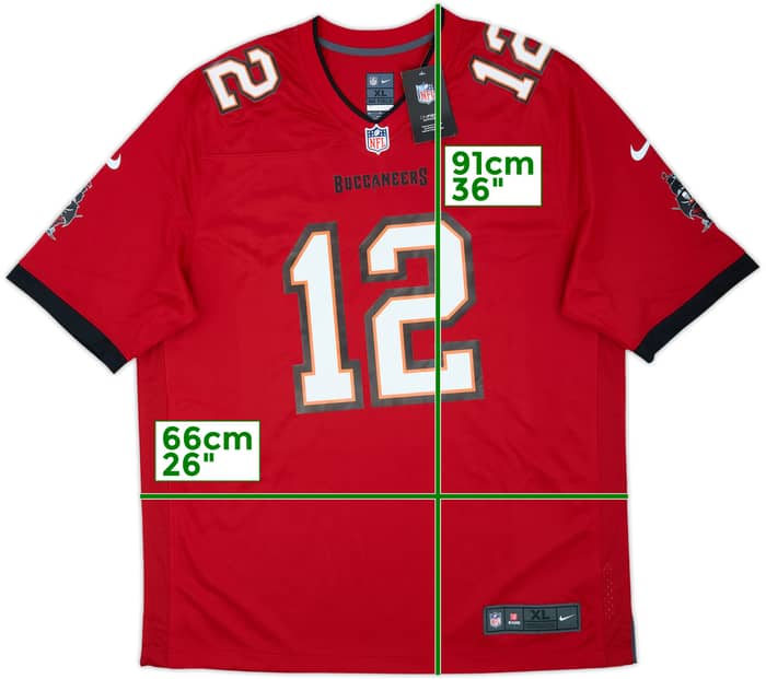 2020-22 Tampa Bay Buccaneers Brady #12 Nike Game Home Jersey (XL)