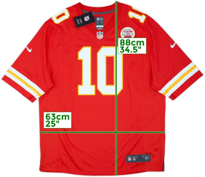 2016-21 Kansas City Chiefs Hill #10 Nike Game Home Jersey (XL)