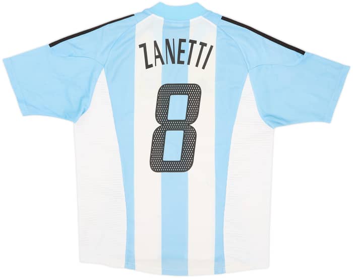 2002-04 Argentina Home Shirt Zanetti #8 - 5/10 - (L)