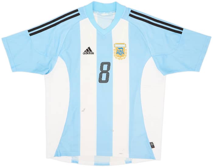 2002-04 Argentina Home Shirt Zanetti #8 - 5/10 - (L)