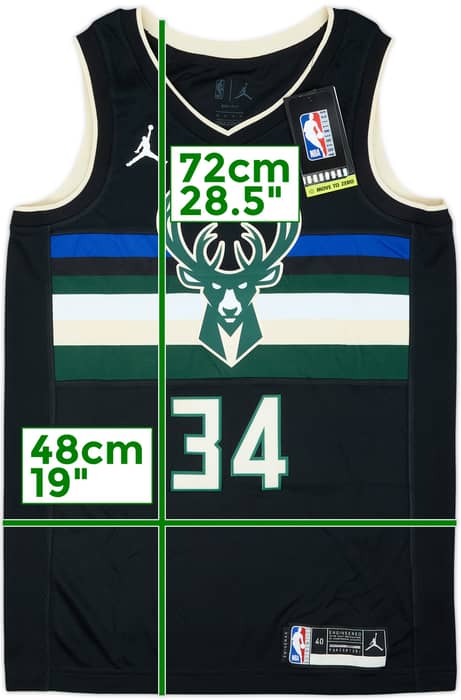 2020-22 Milwaukee Bucks Antetokounmpo #34 Nike Swingman Alternate Jersey (S)