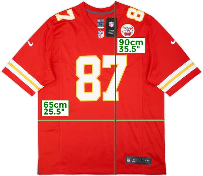 2013-25 Kansas City Chiefs Kelce #87 Nike Game Home Jersey (XL)