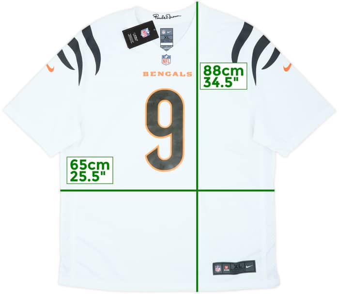 2021-25 Cincinnati Bengals Burrow #9 Nike Game Away Jersey (XL)