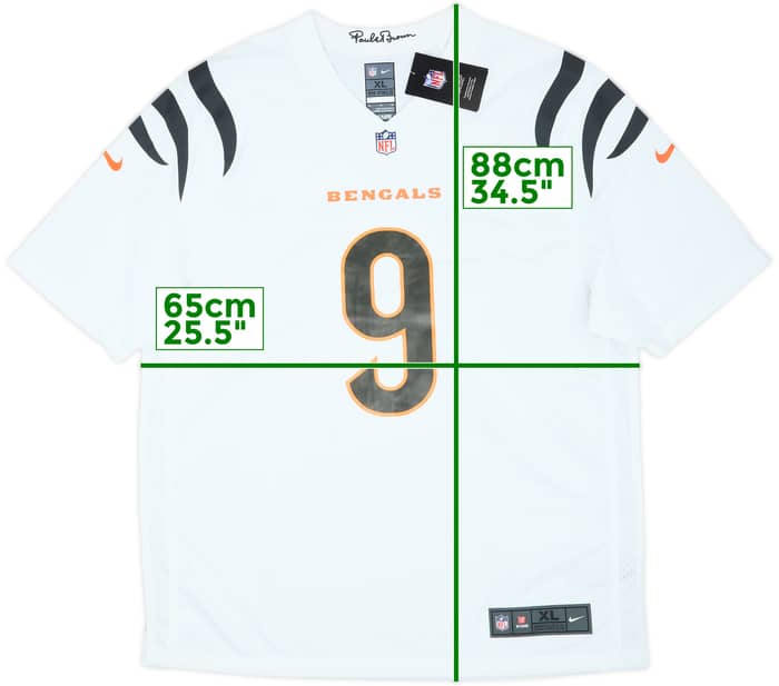 2021-25 Cincinnati Bengals Burrow #9 Nike Game Away Jersey (XL)