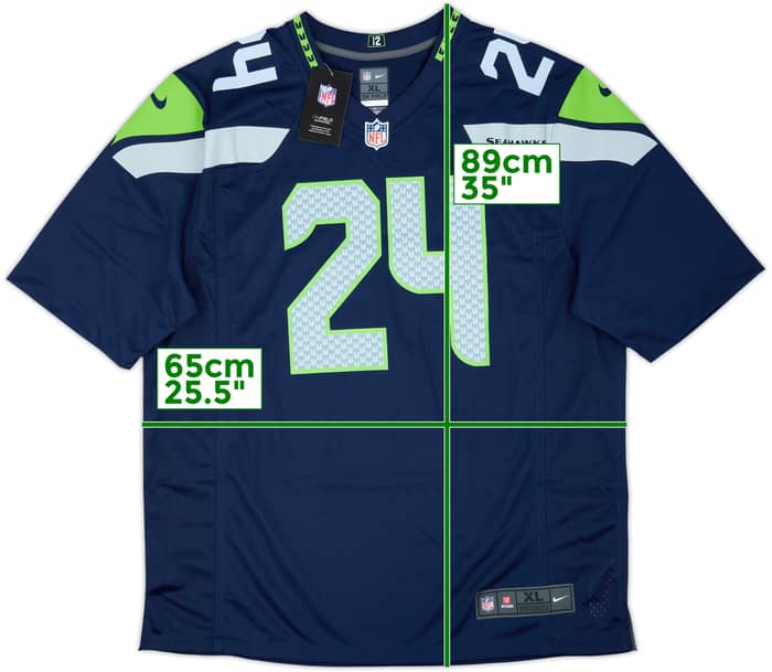 2019 Seattle Seahawks Lynch #24 Nike Game Home Jersey (XL)