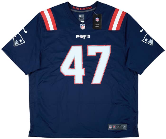 2020-21 New England Patriots Johnson #47 Nike Game Home Jersey (3XL)