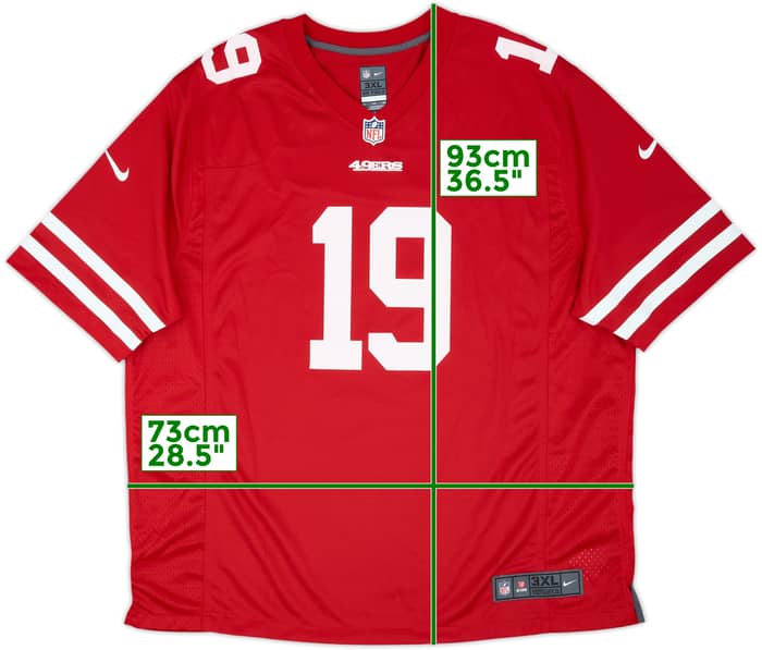 2019-21 San Francisco 49ers Samuel #19 Nike Game Home Jersey (3XL)