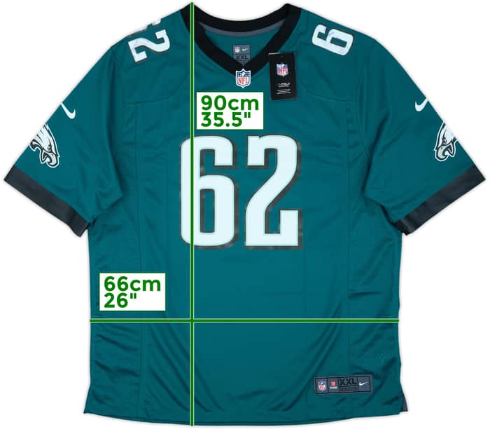 2012-23 Philadelphia Eagles Kelce #62 Nike Game Home Jersey (XXL)
