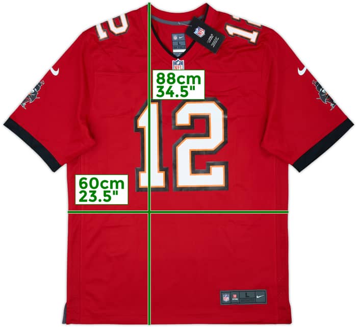 2020-22 Tampa Bay Buccaneers Brady #12 Nike Game Home Jersey (L)