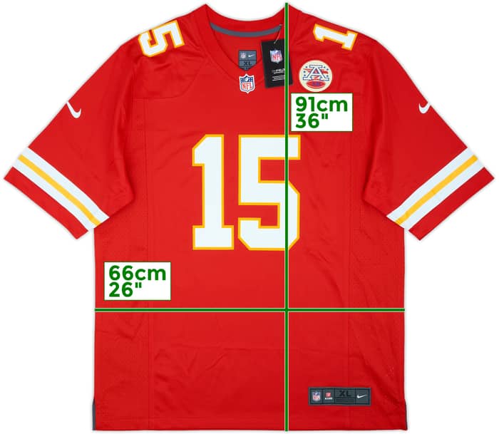2017-25 Kansas City Chiefs Mahomes #15 Nike Game Home Jersey (XL)
