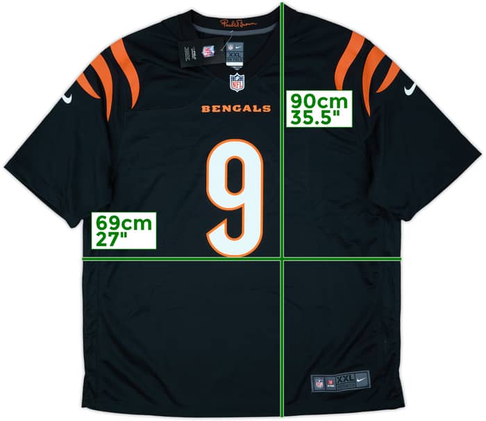 2021-25 Cincinnati Bengals Burrow #9 Nike Game Home Jersey (XXL)