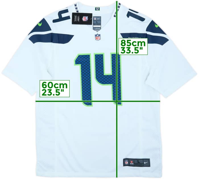 2019-24 Seattle Seahawks Metcalf #14 Nike Game Away Jersey (L)