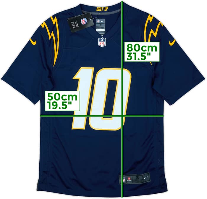 2020-23 LA Chargers Herbert #10 Nike Game Alternate Jersey (S)
