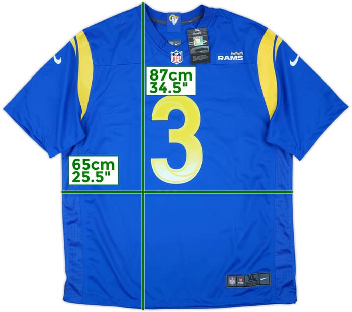 2021 LA Rams Beckham Jr #3 Nike Game Home Jersey (XL)