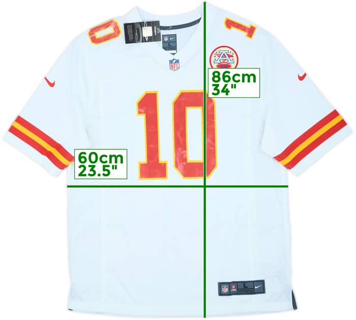 2016-21 Kansas City Chiefs Hill #10 Nike Game Away Jersey (L)