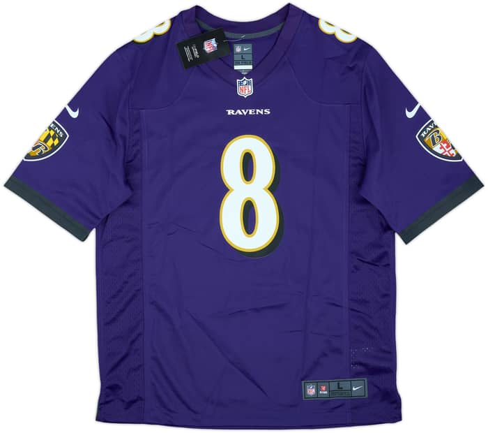 2018-25 Baltimore Ravens Jackson #8 Nike Game Home Jersey (L)