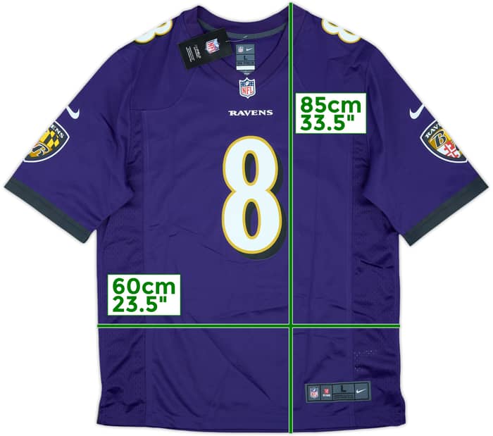 2018-25 Baltimore Ravens Jackson #8 Nike Game Home Jersey (L)