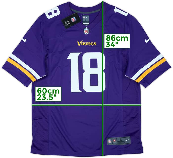 2020-25 Minnesota Vikings Jefferson #18 Nike Game Home Jersey (L)