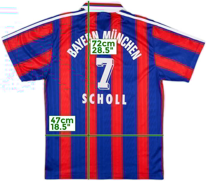 1995-97 Bayern Munich Home Shirt Scholl #7 - 5/10 - (S)