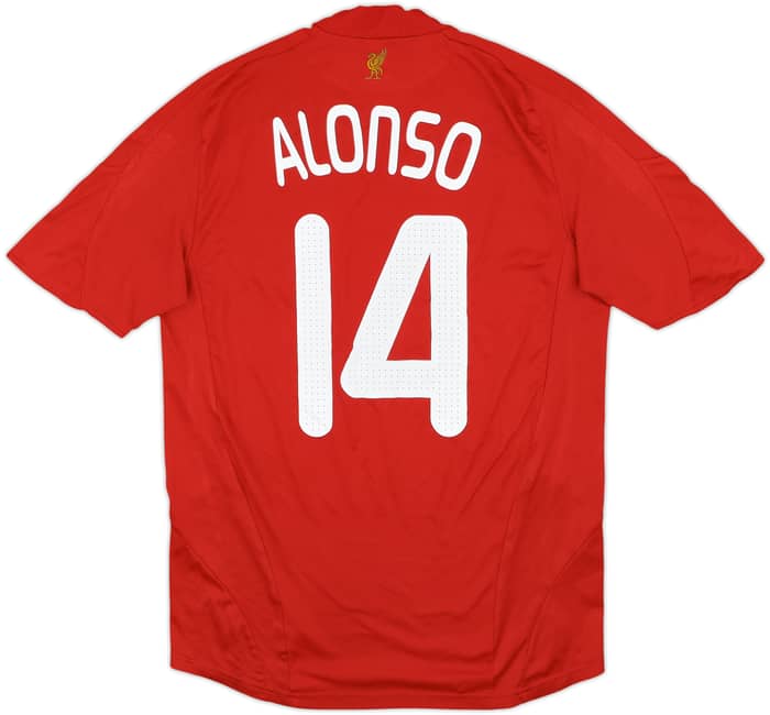 2008-10 Liverpool Home Shirt Alonso #14 - 8/10 - (M)