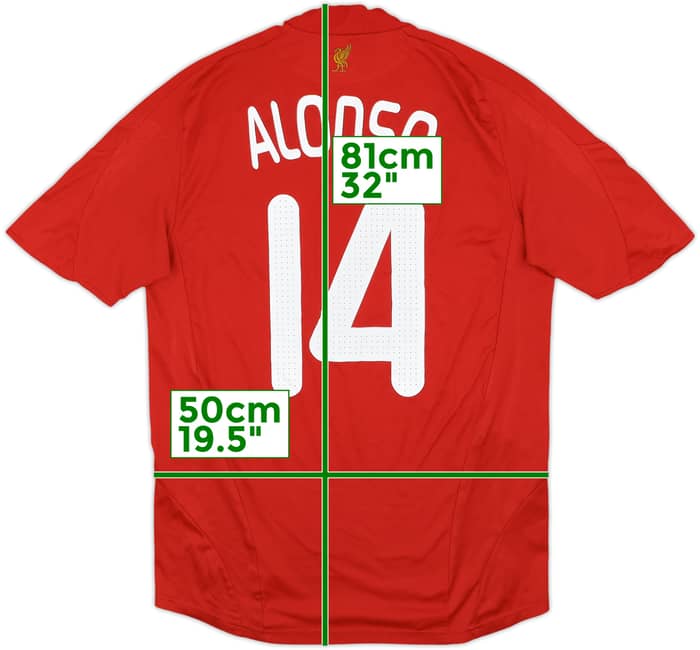 2008-10 Liverpool Home Shirt Alonso #14 - 8/10 - (M)