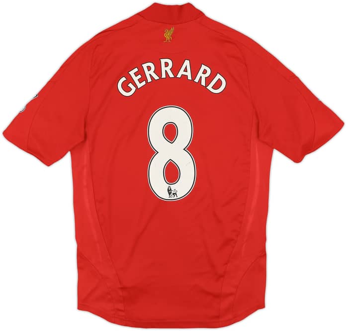 2008-10 Liverpool Home Shirt Gerrard #8 - 6/10 - (S)
